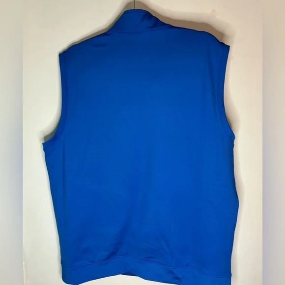 Walter Hagen Essentials Mens Golf Vest Quarter Zip Zippered Pockets Med. Blue - Picture 3 of 5